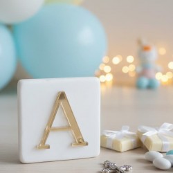 Favor box-Marble-plexyglass-gold-monogram
