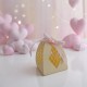 Handmade Paper Favor Box with Diamond Laser Cut Pattern | WoodSweetWood Paper Favor Box with Diamond-Shaped Laser Cut Design