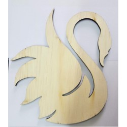 Swan open feathers