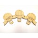 Wooden gift hotair balloon with name s .