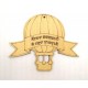 Wooden gift hotair balloon with name s .