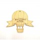 Wooden gift hotair balloon with name s .