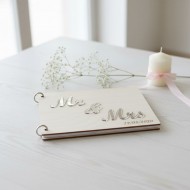 Wooden guest book for wishes Mr&Mrs