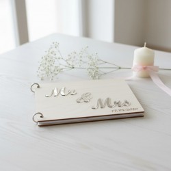Wooden guest book for wishes Mr&Mrs Wooden guest book for wishes Mr&Mrs