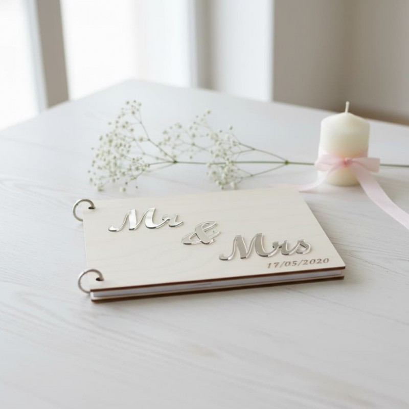 book for wishes made by wood and plexiglas guest book for wishes Mr&Mrs