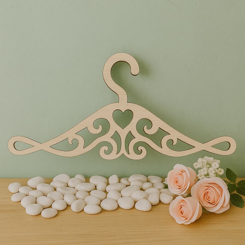 Wooden hanger artistic cut