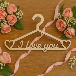 Wooden hanger I love you Wooden hanger I love you