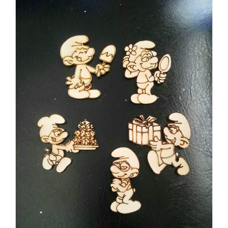 Wooden Smurfs Wooden Smurfs
