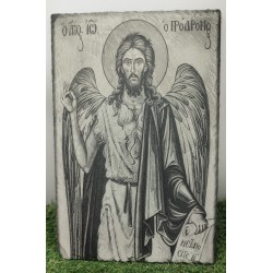 Agios Ioannis Prodromos on slate engraving Agios Ioannis Prodromos on slate engraving