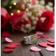 Antique silver ring 999° with prayer and cross engraving – WoodSweetWood