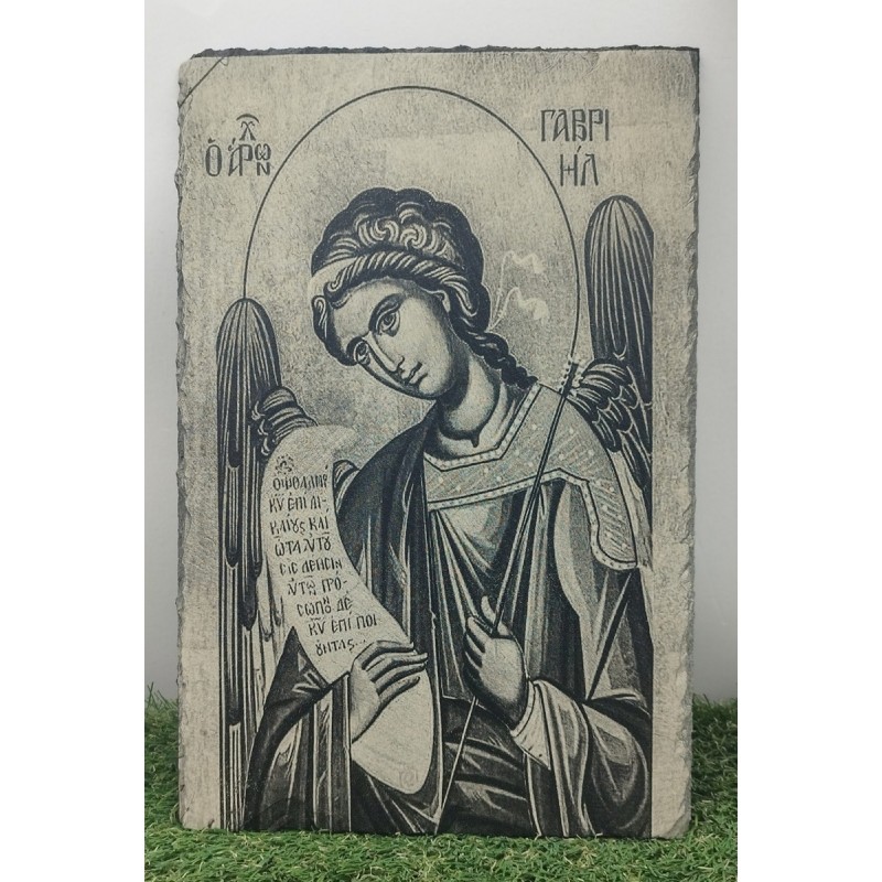 Archangel Gabriil  on slate engraving