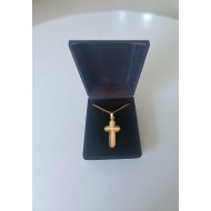 Bronze cross pendant with contour