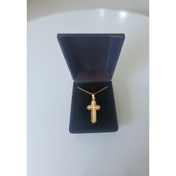 Bronze cross pendant with contour Bronze cross pendant with contour