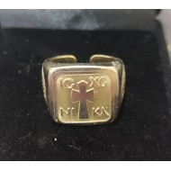 Bronze IC XC NIKA Ring with ARCHON Symbol
