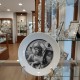 Image of Jesus with the cross on ceramic plate and wooden base Engraved image of "Jesus with the cross" on ceramic plate