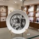 Image of Jesus with the cross on ceramic plate and wooden base Engraved image of "Jesus with the cross" on ceramic plate
