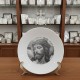 Engraved smaller image of "Jesus with the cross " on plate 
