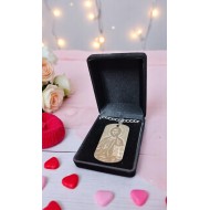 Pendant inox with engraving of Jesus Christ Pantocrator Pendant inox with engraving of Jesus Christ Pantocrator