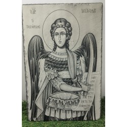 Taxiarhis Mihail on slate engraving Taxiarhis Mihail on slate engraving