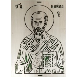 Wooden plate stencil, Agios Nikolaos