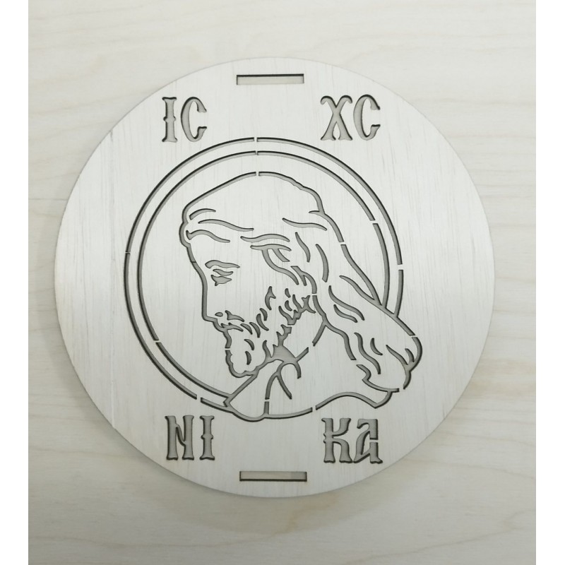 Wooden plate with image of a Saint to use on memory cakes