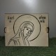 Wooden plate with image of a Saint to use on memory cakes