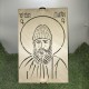 Wooden plate with image of a Saint to use on memory cakes