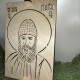 Wooden plate with image of a Saint to use on memory cakes