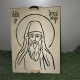 Wooden plate with image of a Saint to use on memory cakes