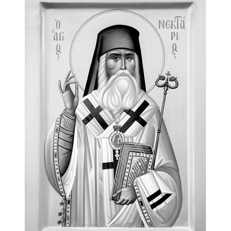 Wooden plate with image of a Saint to use on memory cakes