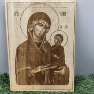 Agia Anna  engraved image -on wood