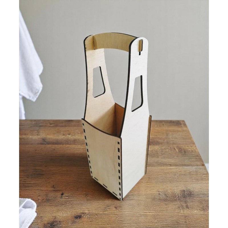  wine gift box by birch wood