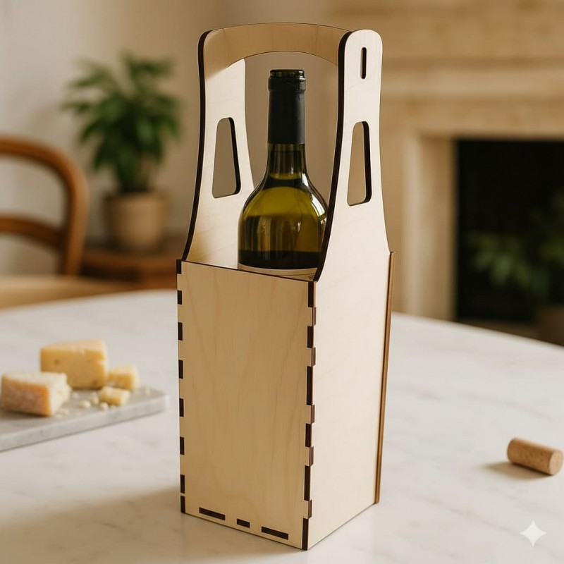  wine gift box by birch wood