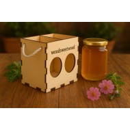 Double honey wood box