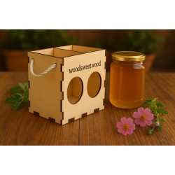 Double honey wood box