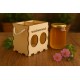 Double honey wood box by birch wood