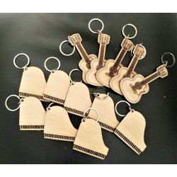 Keychain guitar and piano