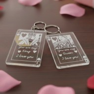 Keychain plexy glass  2 Kards J and Q
