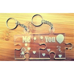 Keychain plexy glass ''Me and you ''