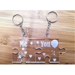 Keychain plexy glass ''Me and you ''