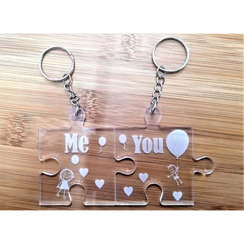Keychain plexy glass   Me and you