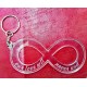 Keychain plexy glass ''Our love will never end'', plexyglass gifts, tourism greece gifts, valentines day Keychain plexy glass Our love will never end