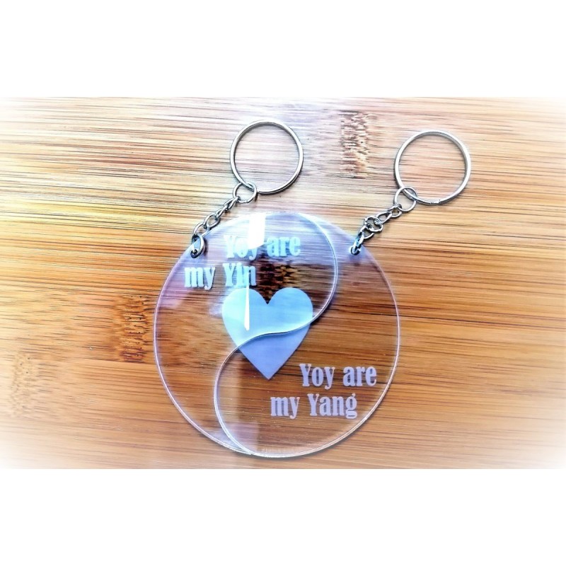 Keychain plexy glass    You are my Ying , you are my Yang