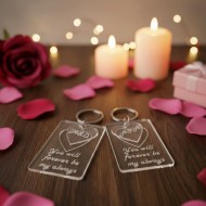 Keychain plexy glass ' "you wil forever be my always ''