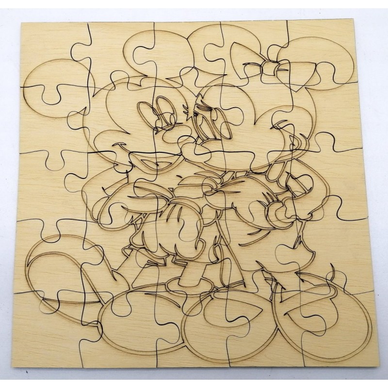 Mickey and Mini wooden puzzle