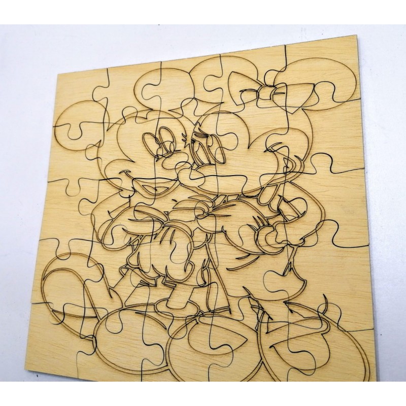 Mickey and Mini wooden puzzle