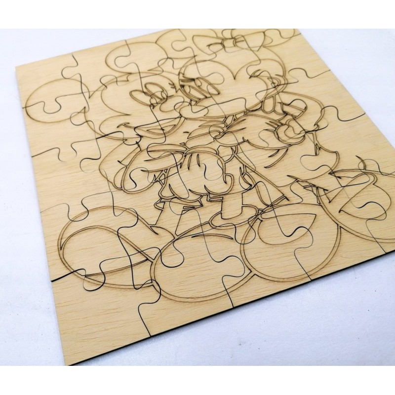 Mickey and Mini wooden puzzle