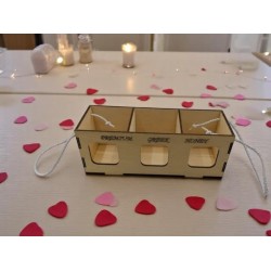 Trible  honey wood box