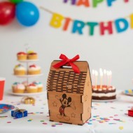 Wooden box engraved cartoon 
