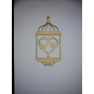 Wooden Cage with little bird